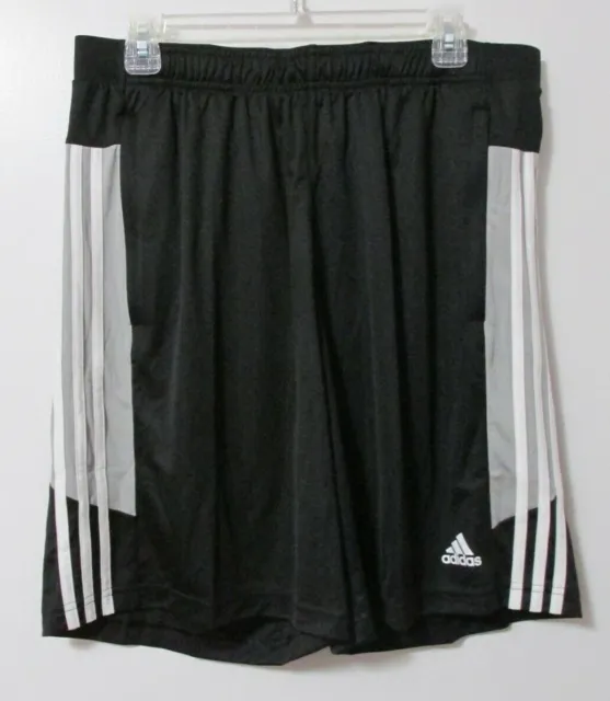 Men's adidas Aeroready 3 Stripe 8" Inseam Shorts Black Size Large [35-38]