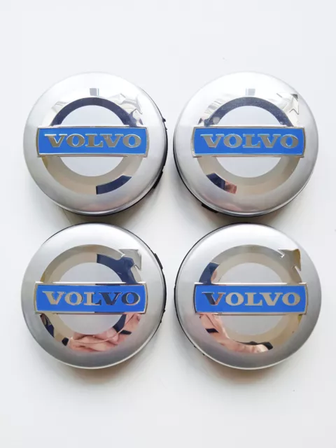 Felgendeckel 64mm für Volvo Felgen (Radkappen, Nabendeckel) Silber