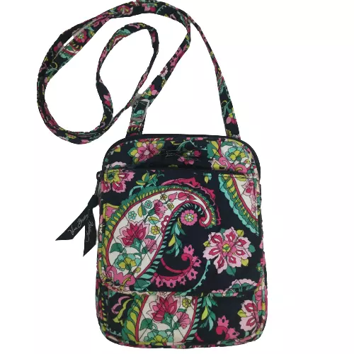Vera Bradley Petal Paisley Crossbody Small Mini Organizer Wallet Hipster Bag