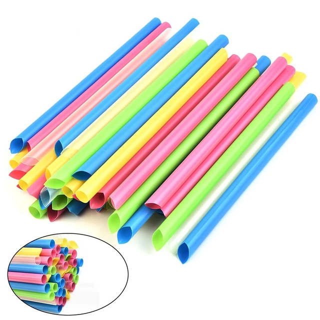 100PCS Einweg-Strohhalme Bulle Tea Pour Lait Surdimensionné Paille comme Neuf