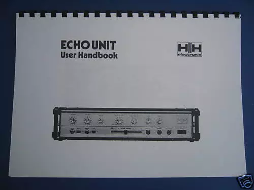 HH elektronisches Band ECHOEINHEIT Benutzerhandbuch selten A4 Größe