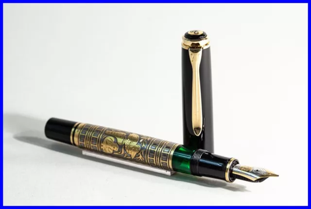 1992-93 925 Silber OLd Style PELIKAN M910 Toledo OB 18C Gold P/F Feder W.GERMANY 3