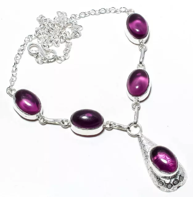 Amethyst Tear Drop 925 Sterling Silver Necklace Free Gift Bag