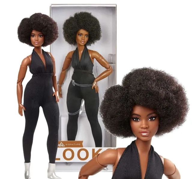 Barbie Looks Model #14 Barbie Doll African American 2022 Mattel HJW81