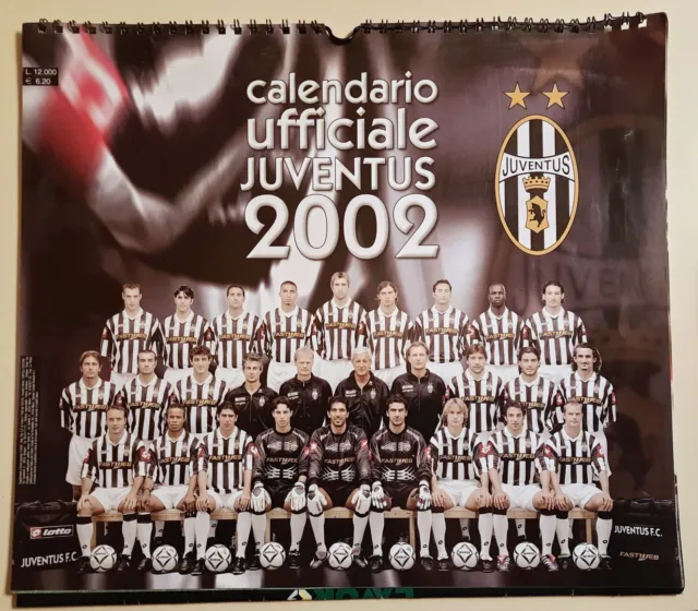 JUVENTUS CALENDARIO / CALENDAR 2002 prodotto ufficiale da collezione