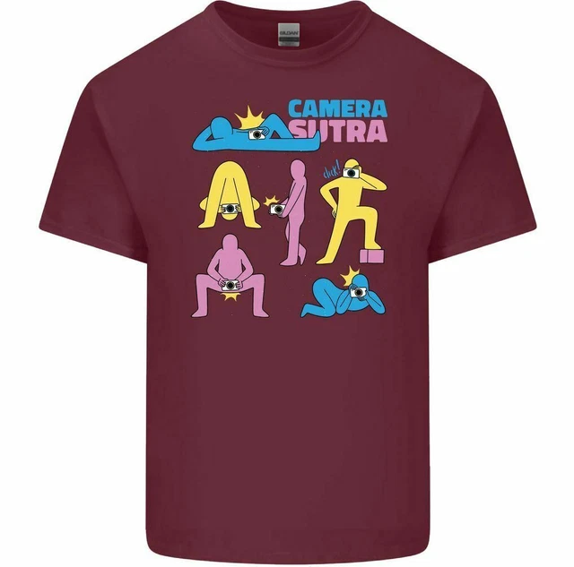 T-shirt divertente da uomo Camera Sutra fotografia fotografo nudo rude 8