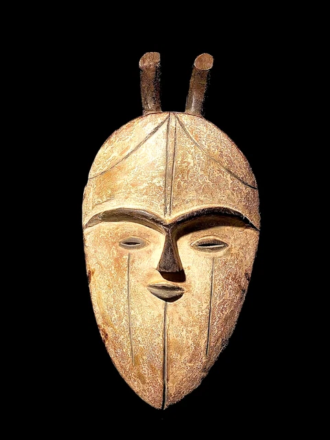 African Tribal Face Mask Authentic traditional Muminia mask in Lega art-5233