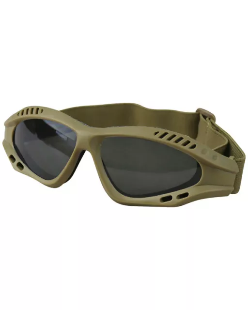 BRITISH ARMY STYLE SPEC OPS GLASSES / GOGGLES in COYOTE / DESERT TAN