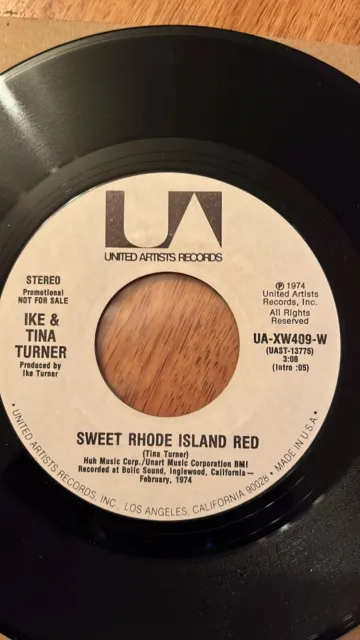 Ike & Tina Turner Sweet Rhode Island Red  (United Artist Promo)