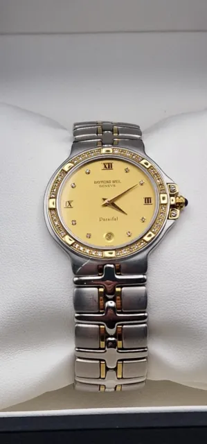 Raymond Weil Parsifal 18ct Gold and S/Steel Gents Watch with Diamond Dial.