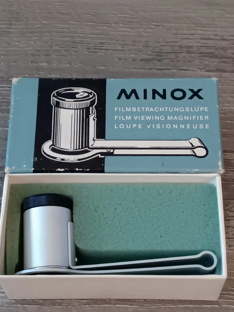 Lupa para ver películas Minox cortadora de diapositivas Alemania con caja original como nueva