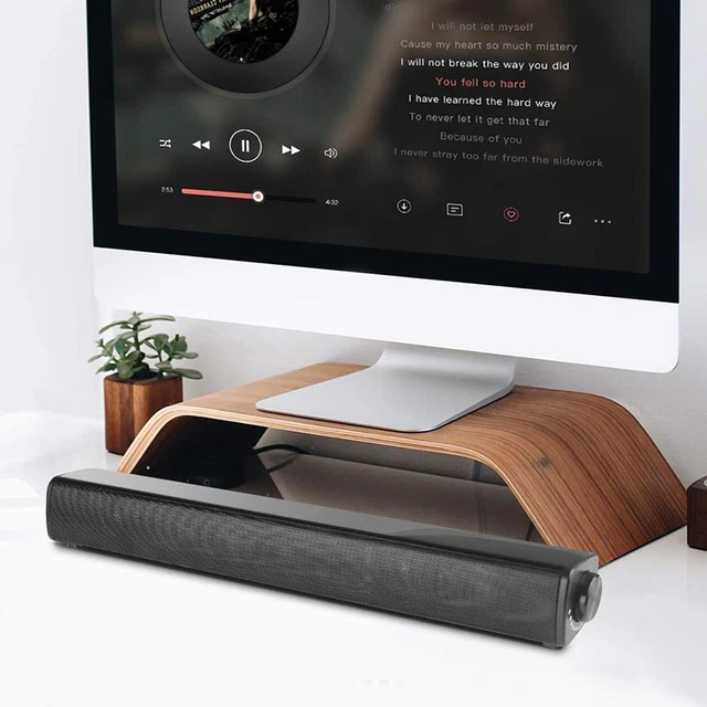 HIFI STEREO SOUNDBAR Wired Computer Sound Bar Speakers USB Powered 3