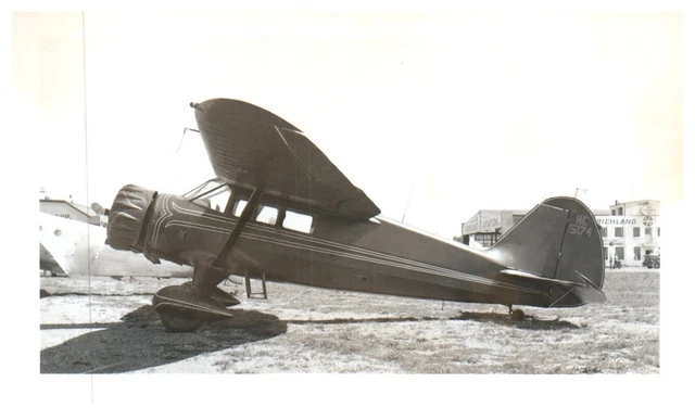 Stinson Reliant Gullwing Airplane VTG Photo 5x3.5" NC15174 Richland Aviation