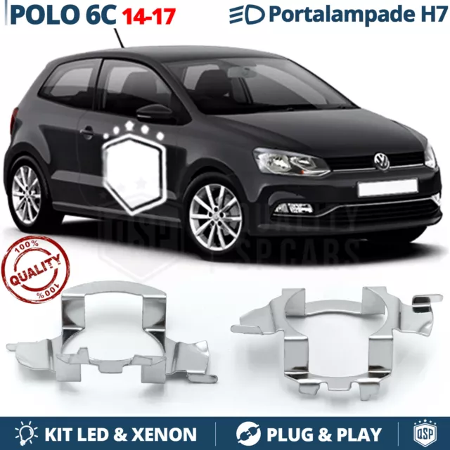 Coppia ADATTATORI per VW POLO 6C 2014-2017 KIT LED H7 montaggio Portalampada