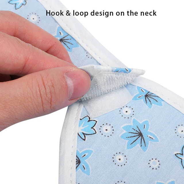 Double Layers Saliva Towel Eating Bib Aid Protector (Blue Flower 45 X 65cm BT5