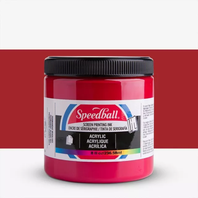 Speedball Acrylic Screen Printing Ink Dark Red 8oz 237ml (4626)