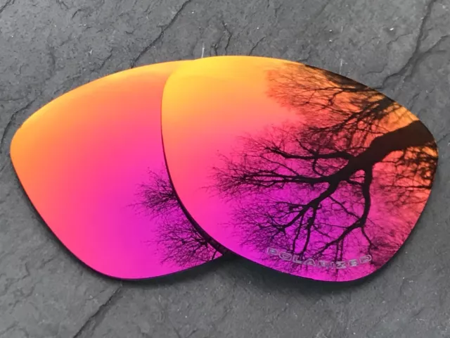 Etched Polarized Positive Red Mirrored Replacement Lenses For Oakley Frogskins