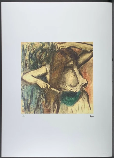 EDGAR DEGAS LITHOGRAPHIE COA Originale Signée Op Numérotée Timbre (Edvard Munch) EUR 284,00 - FR