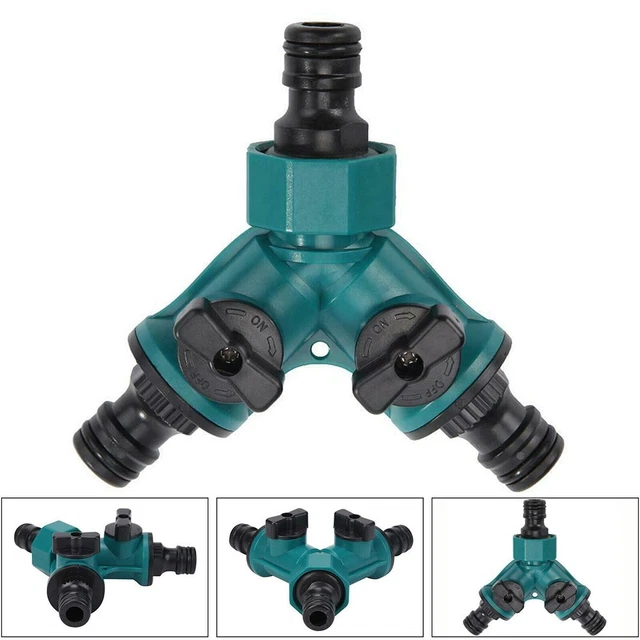 Adapter Ventil Diverter 2 Way Garden Pipe Tap Connector Y Shape Hose Splitter