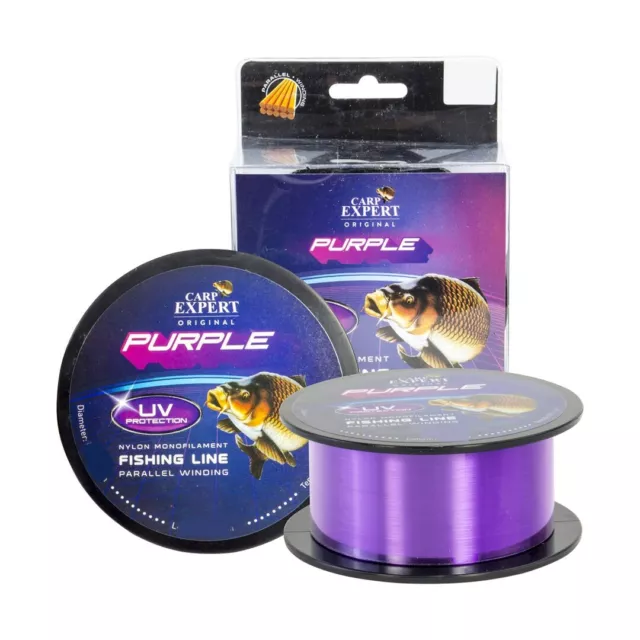 Carp Expert UV Protection Purple 1000m Karpfenschnur Angelschnur Monofile Schnur