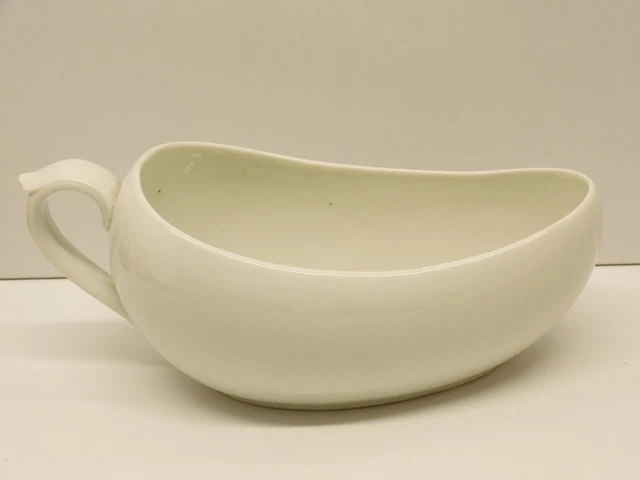 -GRAND BOURDALOUE CERAMIQUE BLANCHE XIXe POT de CHAMBRE FEMININ ovale à