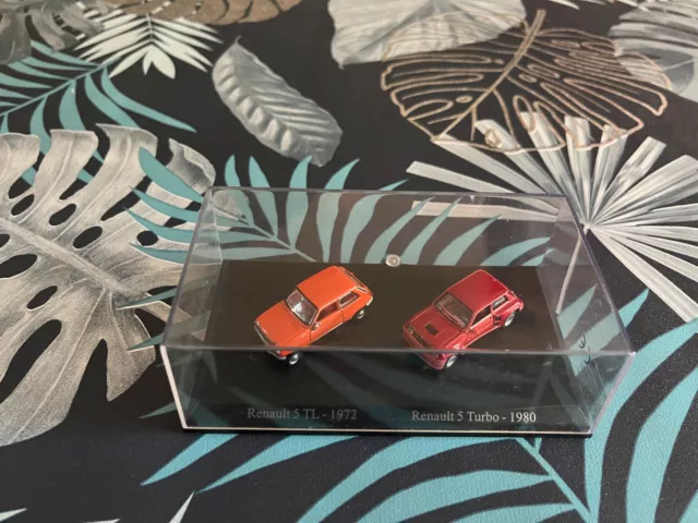 Voiture Miniature Duo Renault 5 TL 1972 5 Turbo 1980 Universal Hobbies 1/87 HO