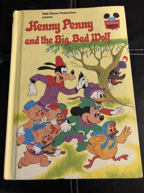 Vtg Disney Henny Penny and the Big Bad Wolf, Wonderful World of Reading 1978