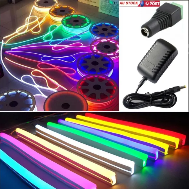 12V 5M LED Strip Flexible Neon Rope Light Tube Tape Waterproof Xmas Bar Adv Sign