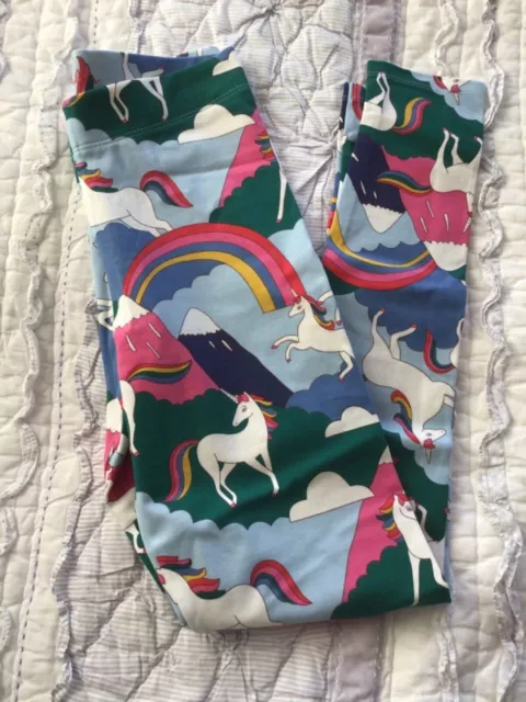 NWT Girls Mini Boden Unicorn Rainbow leggings size 11-12 year