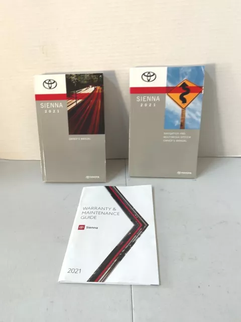 2021 Toyota Sienna Owners Manual Set With Navigation Manual OEM Free Shipping