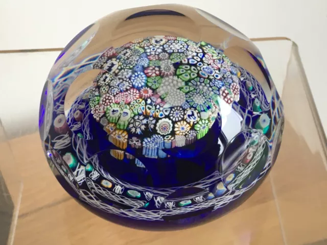 Vintage Scottish John Deacons JHD2019 Animal Millefiori Huge Glass Paperweight