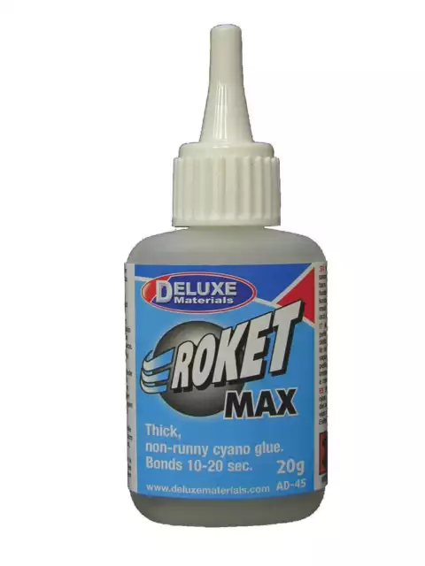 Deluxe Materials AD45 20g Roket Max Thick non-runny cyano glue Cyanoacrylate