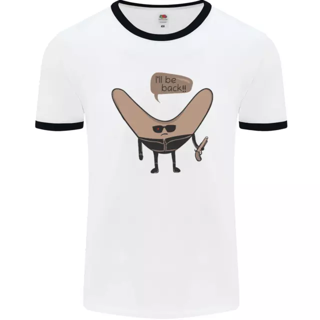 Boomerang Ill Be Back Funny Movie Parody Mens Ringer T-Shirt