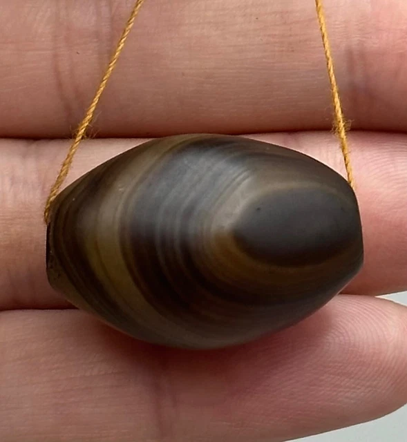Very Rare Old Ancient Himalayan Indo Tibetan Agate Sulaimani Bead