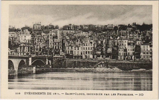 CPA ST-CLOUD Incedited by the Prussians MILITARY WAR 1870 (50168)