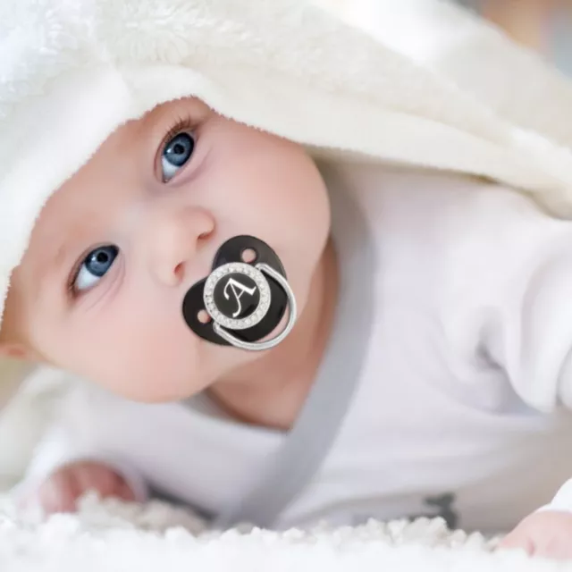 1 Set Newborn Pacifier Clip Ergonomic Design Prevent Losting Bling Bpa Free