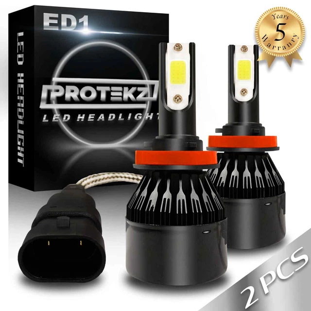 LED Fog Light Kit Protekz H11 6000K Bulbs for 2013-2016 Dodge DART