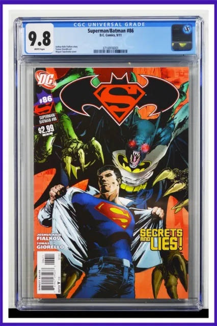 Superman Batman #86 CGC Graded 9.8 DC September 2011 White Pages Comic Book