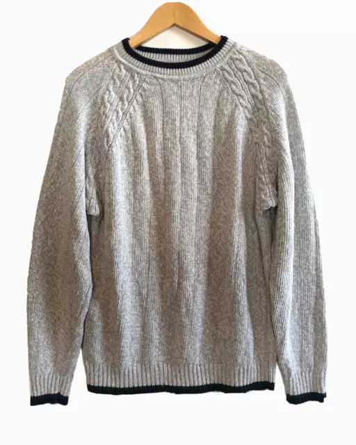 Sears Roebuck & Co Men's Vintage Sweater Size XL Light Gray Cotton Blend