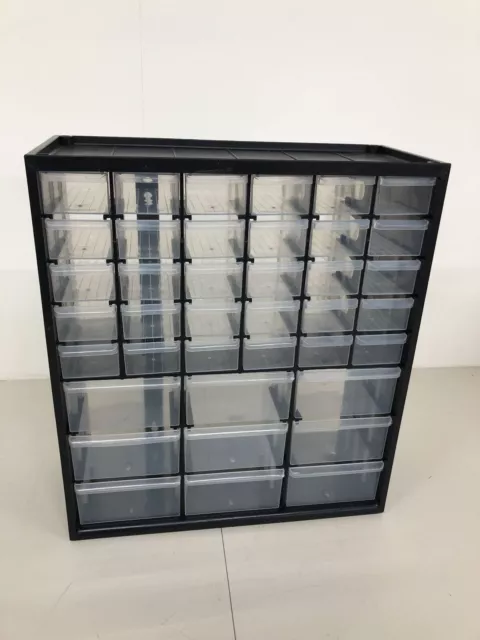Caja de almacenamiento Stanley (con 39 cajones, 36,5 x 43,5 x 15,5 cm, negra)