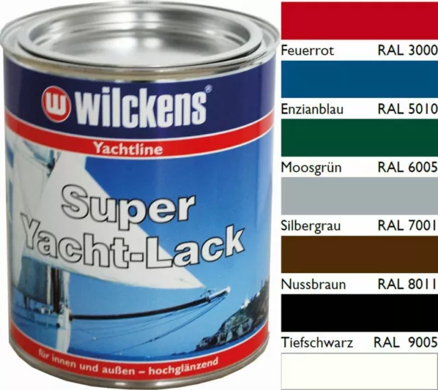 Wilckens Super Yachtlack 750ml Wilckens Lack Bootslack GFK Holz Metall