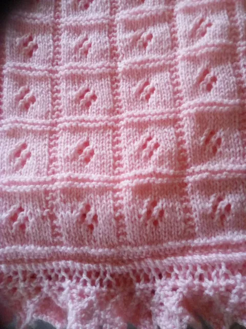 New Hand Knitted Baby Blanket