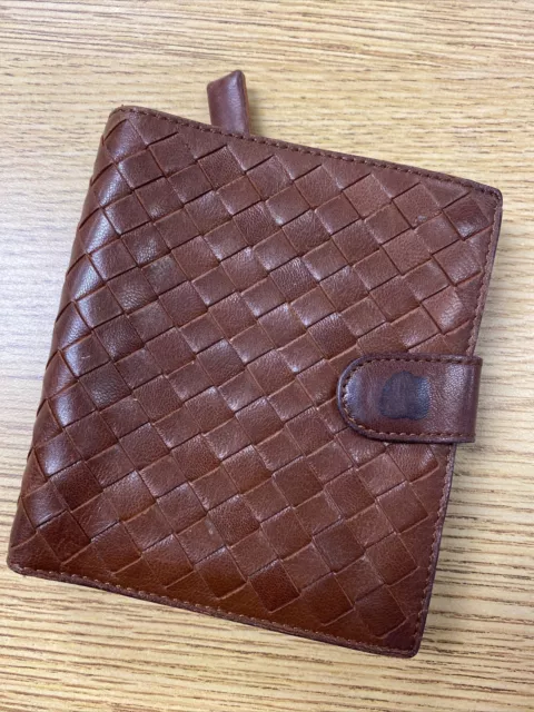 BOTTEGA VENETA Intrecciato Brown Bifold Wallet Leather Made in ITALY