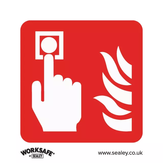 Sealey Seguro Condiciones Señal de Seguridad - Fuego Alarma Símbolo -