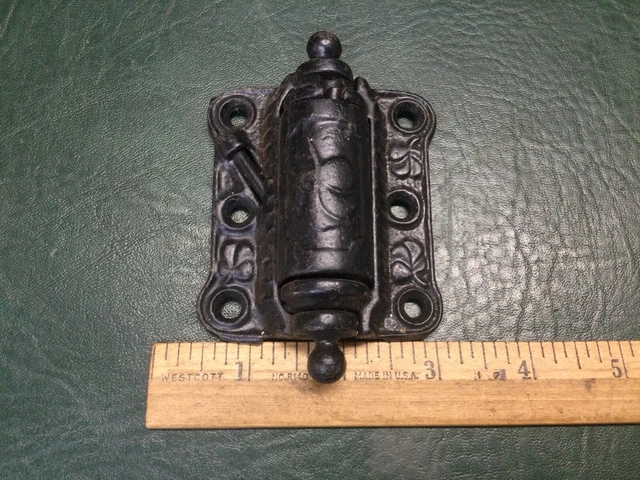 Antique Victorian Cast Iron Spring Loaded Screen Door Hinge