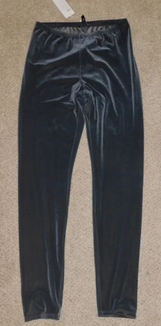 Eileen Fisher Sz XS Velvet Ankle Leggings Graphite Stretch Slimming Pants $138!