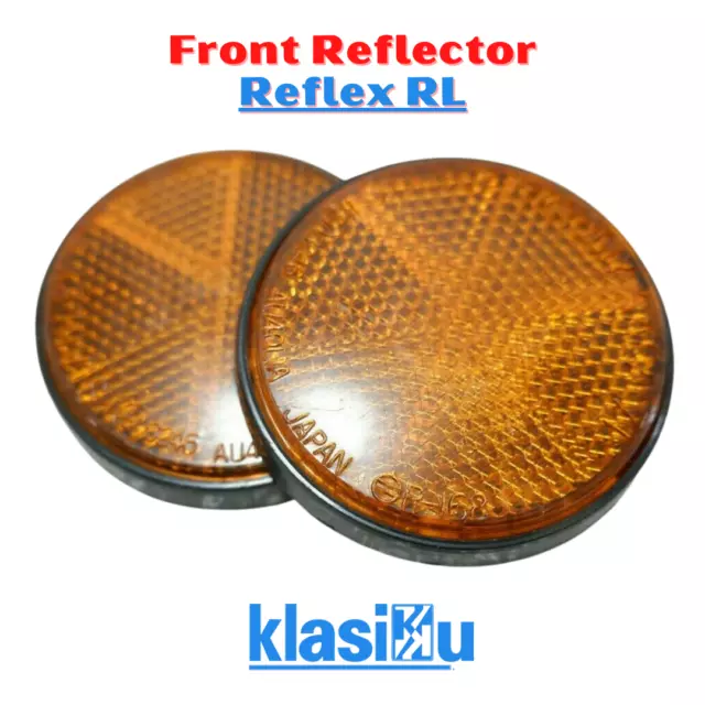 Pair Honda C90 C700 C900 Cub 70 C70 Passport Deluxe Front Reflector Reflex RL