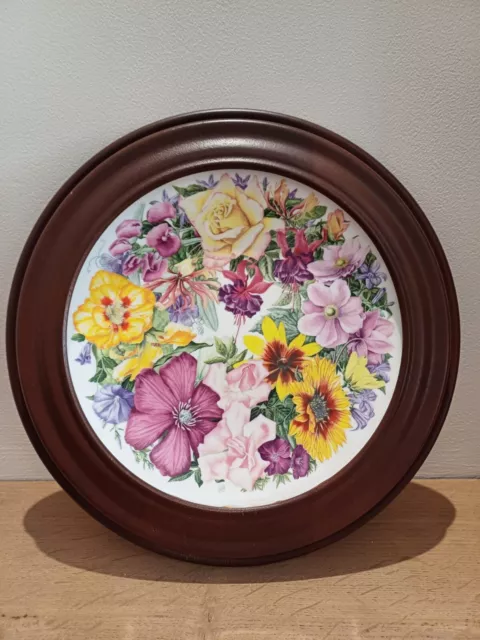 Royal Albert A Birthday Bouquet  For The Queen Mother Framed Collectors Plate