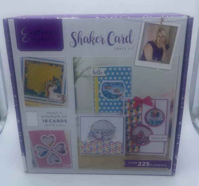Kit artesanal de tarjetas Crafter's Companion Shaker #17 hace un mínimo de 18 tarjetas 225 piezas