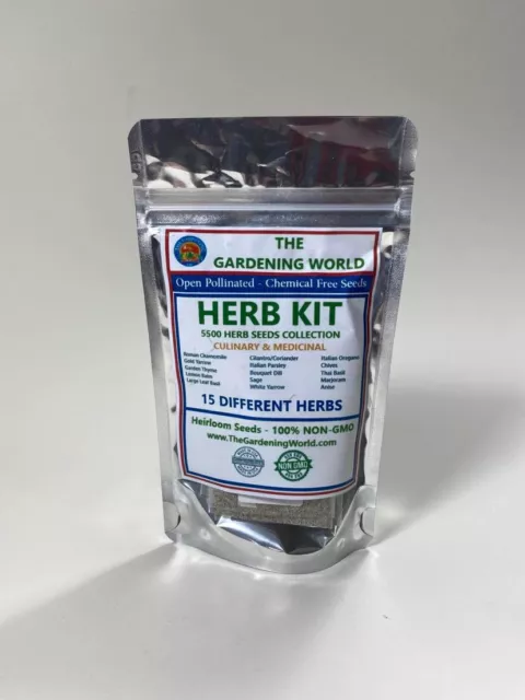 5500 Herb Seeds Collection kit - Grow a Medicinal & Culinary Herbs Garden